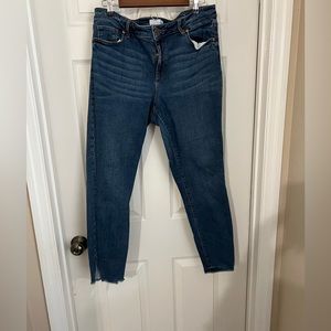 Loft curvy skinny split hem jeans